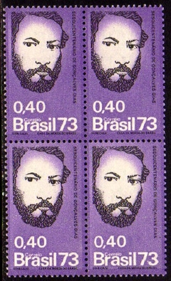 Brasil C 0796 Gonçalves Dias Quadra 1973 NNN
