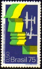 Brasil C 0891 Combatentes da FEB 1975 NNN