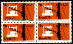 Brasil C 0925 Centenário do Telefone Quadra 1976 NNN