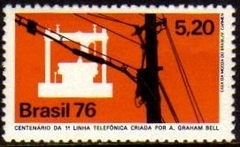 Brasil C 0925 Centenário do Telefone 1976 NNN