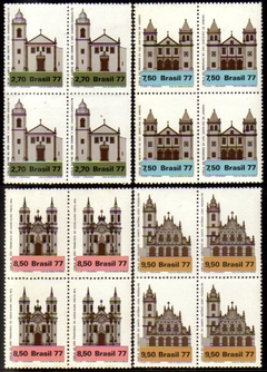 Brasil C 1024/27 Arquitetura Religiosa Igrejas Quadras 1977 NNN