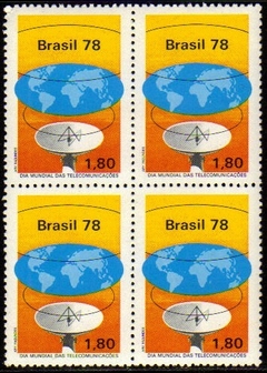 Brasil C 1035 Dia Mundial da Telecomunicação Quadra 1978 NNN