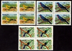 Brasil C 1036/38 Proteção à Fauna Pássaros Quadras 1978 NNN