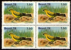 Brasil C 1036 Proteção à Fauna Pássaros Quadra 1978 NNN