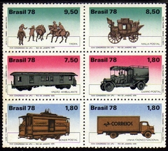 Brasil C 1060/65 Evolução do Transporte Postal Conjunto 1978 NNN