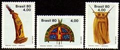 Brasil C 1137/39 Arte Indígena 1980 NNN