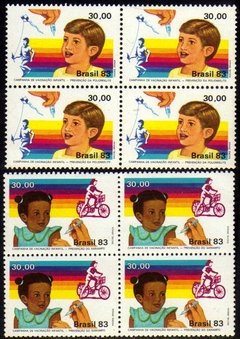 Brasil C 1332/33 VacinaÆo Infantil Quadras 1983 Nnn
