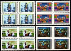 Brasil C 1432/35 Natal Pinturas Diversas Quadras 1984 Nnn