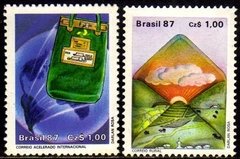 Brasil C 1545/46 Serviços Postais 1987 NNN