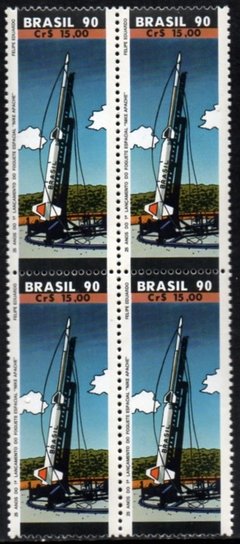 Brasil C 1716 Lançamento de Foguete Espacial Quadra 1990 NNN