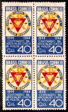 Brasil C 0192A ACM Variedade 1914 Quadra 1944 NN (pf)