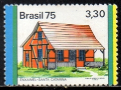 Brasil C 0885 Habitações Amarelo a Direita 1975 NNN