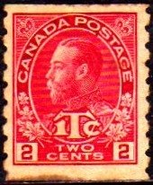 00762 Canada 105b George V Denteação 8 Vertical Nn