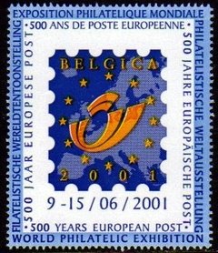 01622 Bélgica 500 Anos Da Filatelia Europeia Vinheta Nnn