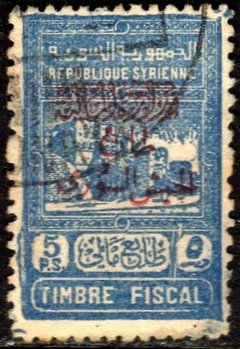 02328 Síria Francesa 295a Selo Fiscal Com Sobrecarga U (b)