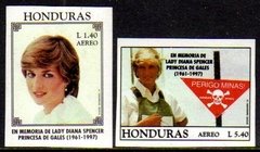 04218 Honduras Aéreo 887/88 Princesa Diana Sem Denteação