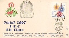 04577 Brasil Cartão Postal Tema Natal De 1967