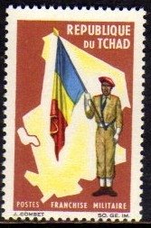 08105 Tchad Franquia Militar 2 Soldado Bandeira Nnn