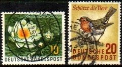 09913 Alemanha Ocidental 146/47 Flor E Pássaro U