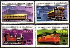 10154 Ghana 638/41 Trem Locomotiva Estrada De Ferro Nnn