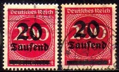 10750 Alemanha Reich 282 Tipos 1 E 2 Sobrecarga U