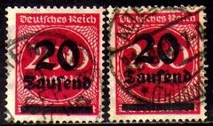 10799 Alemanha Reich 282 Tipos 1 E 2 Sobrecarga U