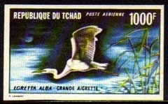 10844 Tchad Aéreo 88 Passaro Variedade Sem Denteação Nn