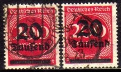 10853 Alemanha Reich 282 Tipos 1 E 2 Sobrecarga U