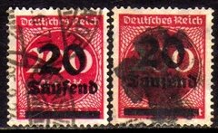 10903 Alemanha Reich 282 Tipos 1 E 2 Sobrecarga U