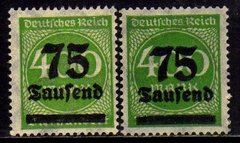 10920 Alemanha Reich 287 A/b Variedade De Cor Nnn