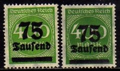 10924 Alemanha Reich 287 A/b Variedade De Cor Nnn