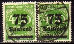 11098 Alemanha Reich 287 A/b Variedade De Cor U