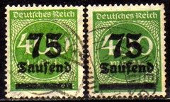 11103 Alemanha Reich 287 A/b Variedade De Cor U