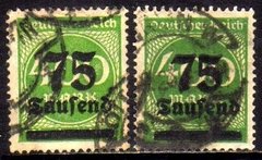 11122 Alemanha Reich 287 A/b Variedade De Cor U