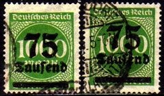 11169 Alemanha Reich 288 Tipos 1 E 2 Sobrecarga U