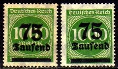 11269 Alemanha Reich 288 Tipos 1 E 2 Sobrecarga Nn