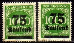 11459 Alemanha Reich 288 Tipos 1 E 2 Sobrecarga Nn