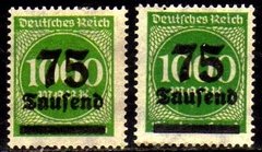 11600 Alemanha Reich 288 Tipos 1 E 2 Sobrecarga Nn