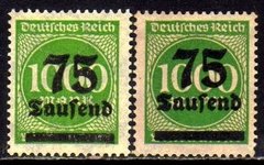 11751 Alemanha Reich 288 Tipos 1 E 2 Sobrecarga N