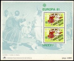 11837 Madeira Bloco 02 Tema Europa Folclore Portugal Nnn