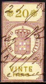 11890 Portugal Selo Fiscal Imposto Do Selo 20 Réis U