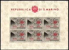 12109 San Marino 572 Tema Europa Mini-folha Nnn