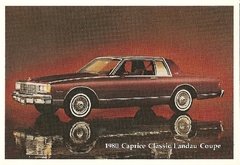 16423 Cartão Postal Caprice Classic Landau Coupe 1980