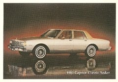 16498 Cartão Postal Carro Caprice Classic 1980 N