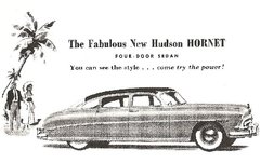 16542 Cartão Postal Carro Hudson Hornet N
