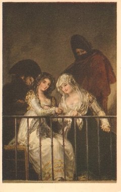 16687 Foto Original Antiga Pintura The Majas on the balcony Goya