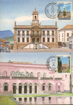 Brasil Máximo Postal 120 / 121 Museu da Inconfidência e Itamaraty 1985