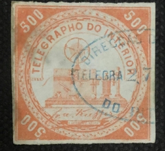 Brasil Telegrafos T-09 500 réis vermelhão U