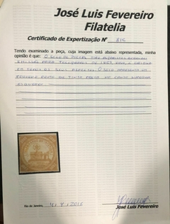 Brasil Telegrafo T-11 2000 réis bistre com certificado NN na internet