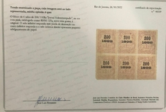 Brasil Jornal sobrestampado RHM 125a na cor rosa pink bloco de 6 com certificado NN na internet